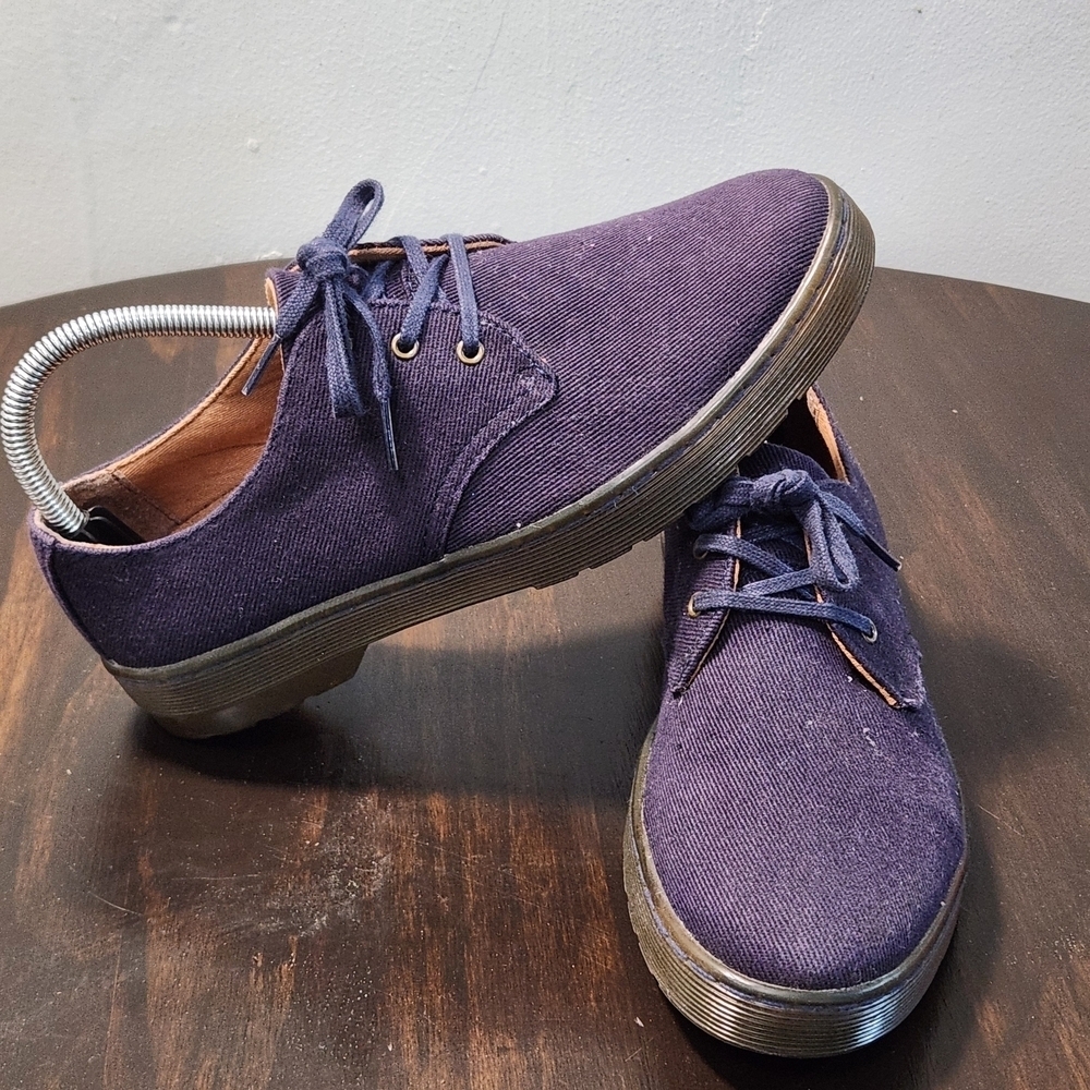 Dr. Martens Gizelle Lace Up Shoes Sneakers NavyCanvas Air Cushion/EUC Women's 8M